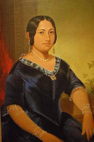 John Mix Stanley Portrait of Princess Manaiula Tehuiarii, granddaughter of King Pomare I of Tahiti, Wife of High Chief William Kealaloa Kahanui Sumner oil painting image